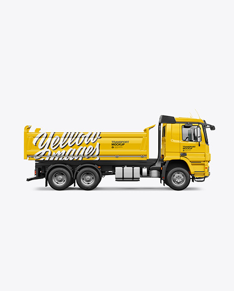 Tipper Truck Mockup - Side View