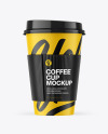 Matte Coffee Cup With Holder Mockup