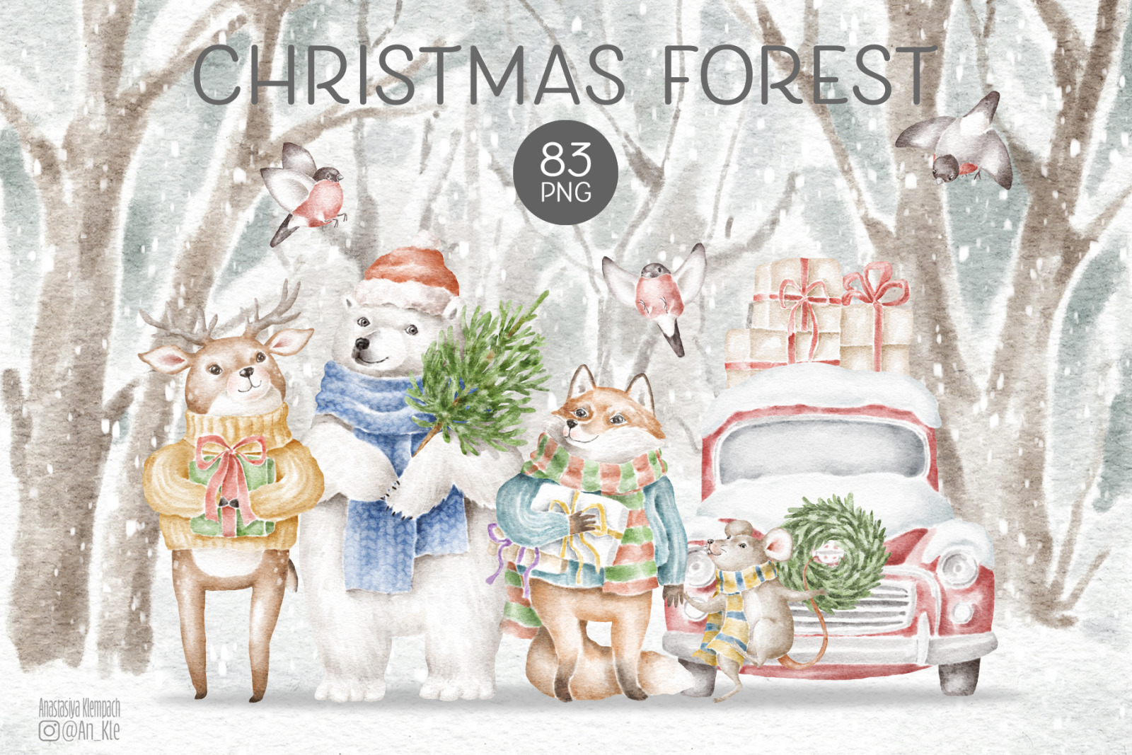 Christmas forest bundle