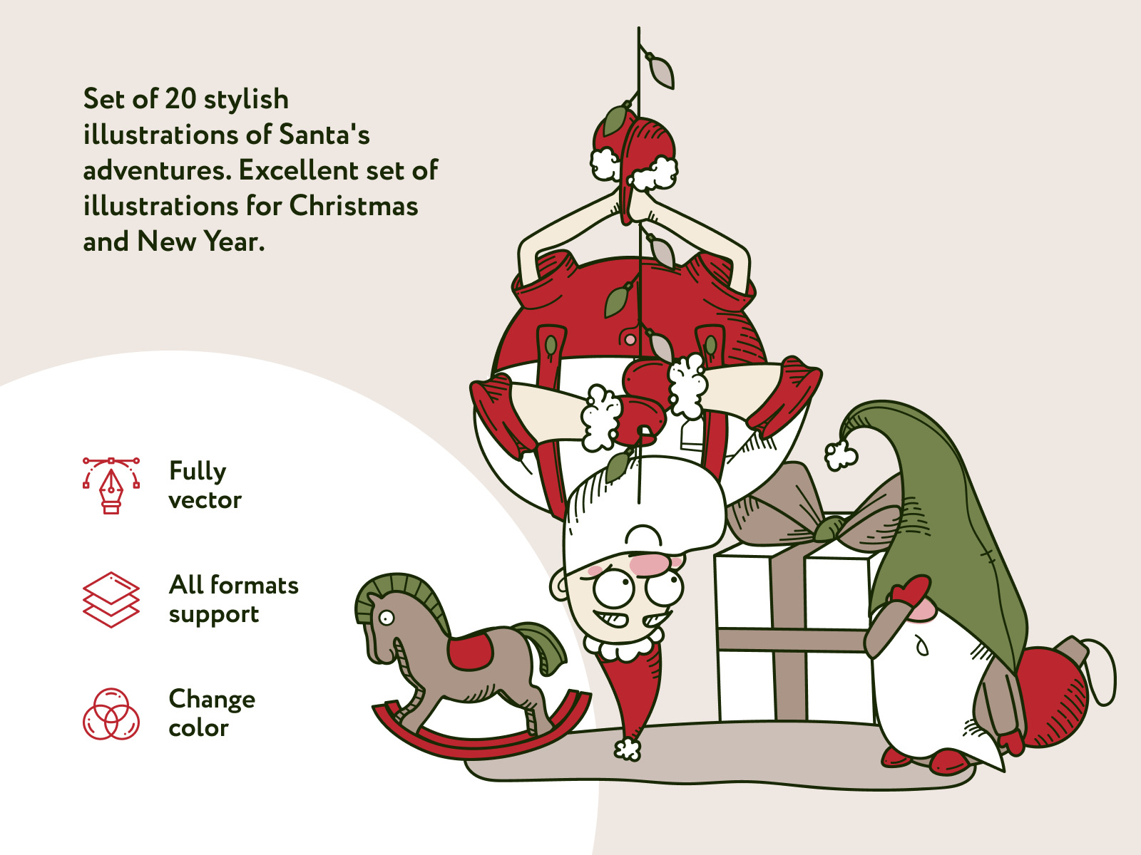 Merlty Santa Illustrations Merlty Santa Illustrations