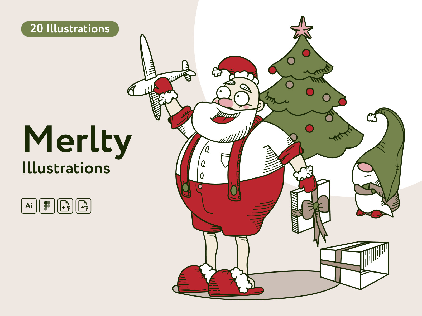 Merlty Santa Illustrations Merlty Santa Illustrations