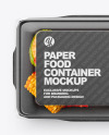 Paper Food Container With BBQ Set Mockup