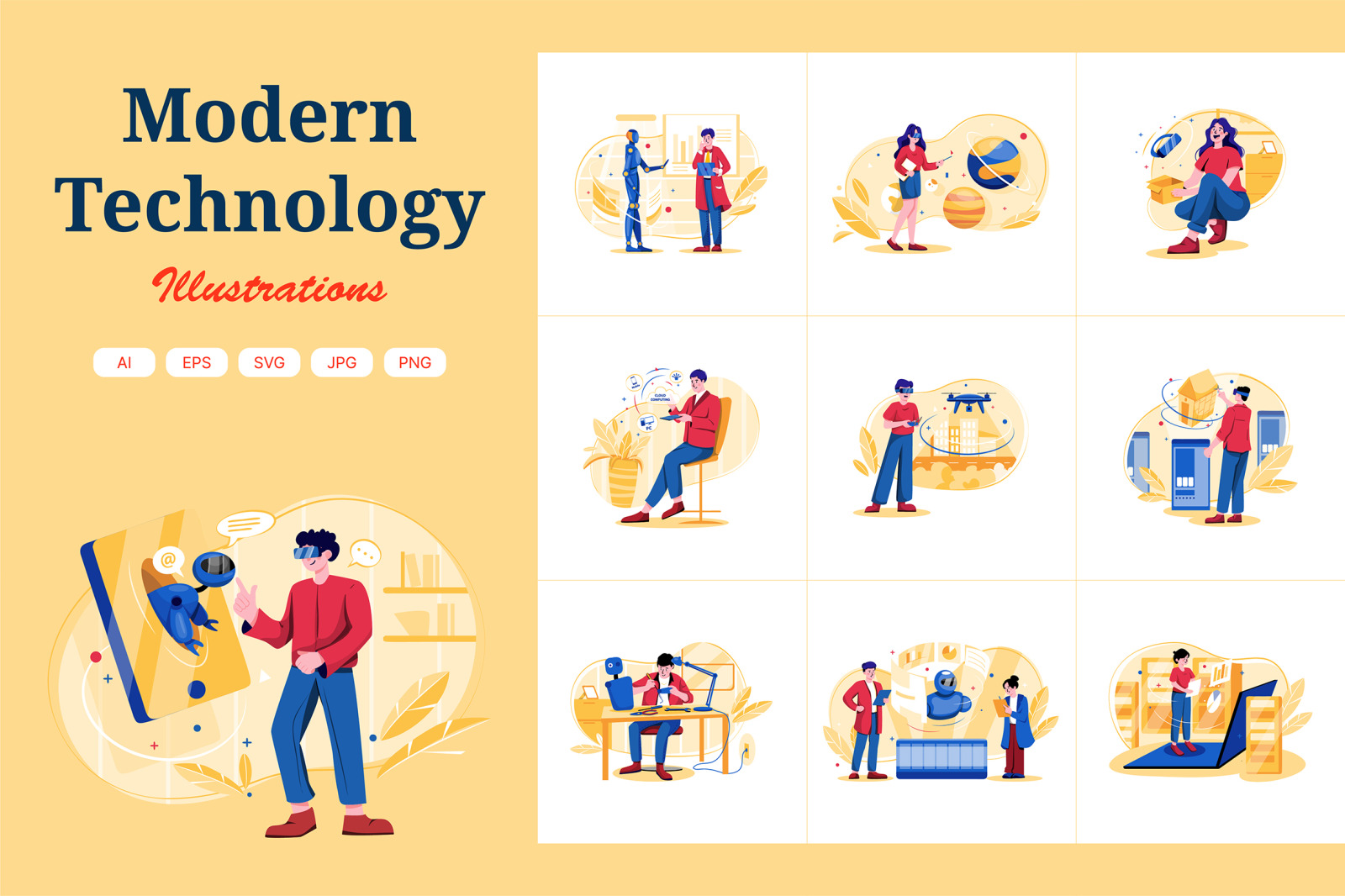 M367_Modern Technology Illustration Pack M367_Modern Technology Illustration Pack