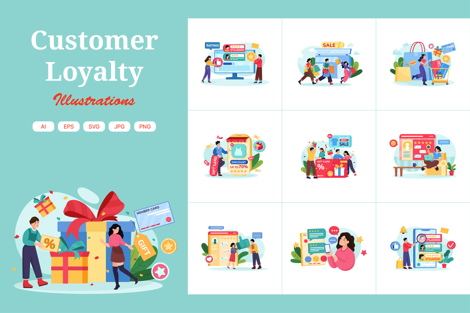M336_Customer Loyalty Illustration Pack M336_Customer Loyalty Illustration Pack