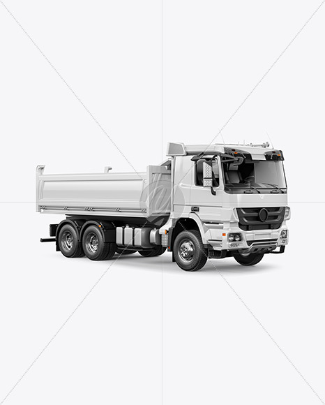 Tipper Truck Mockup - Half Side View