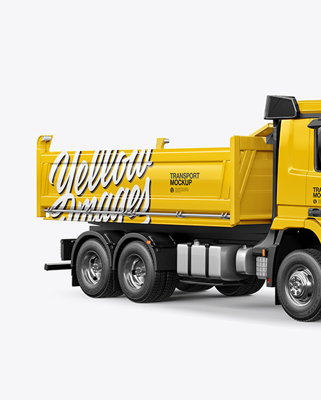 Tipper Truck Mockup - Half Side View