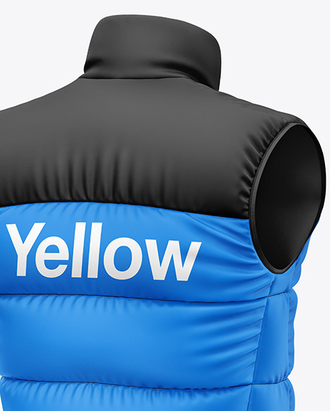 Matte Down Vest Mockup