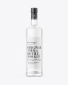 Clear Glass Vodka Bottle Mockup