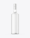 Clear Glass Vodka Bottle Mockup