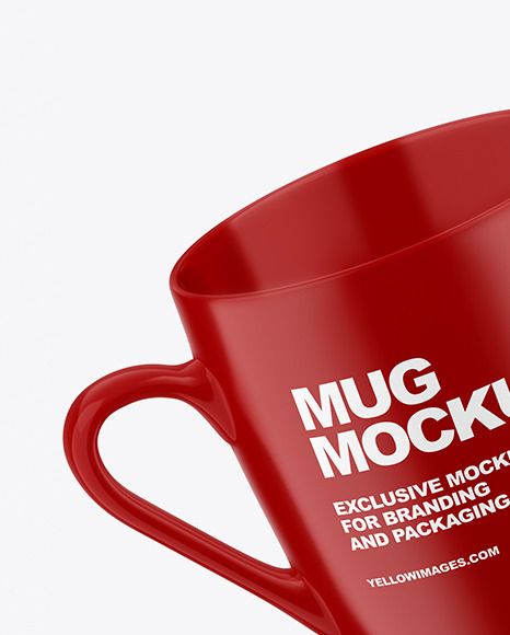 Two Glossy Mugs Mockup