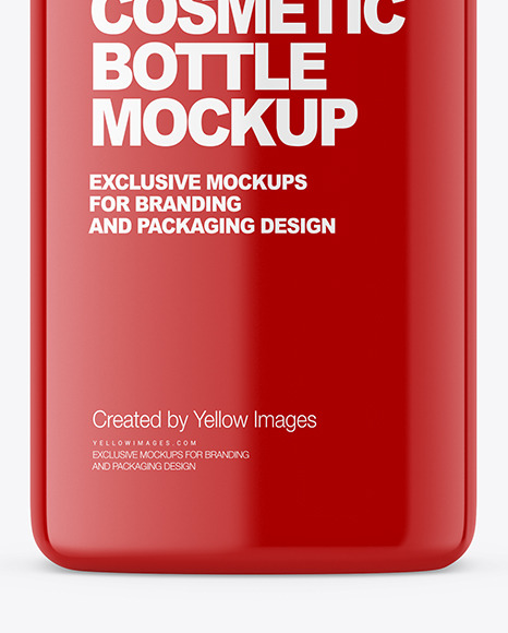 Glossy Plastic Bottle Mockup