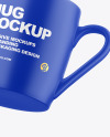 Two Matte Mugs Mockup