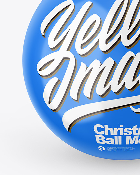 Glossy Christmas Ball Mockup