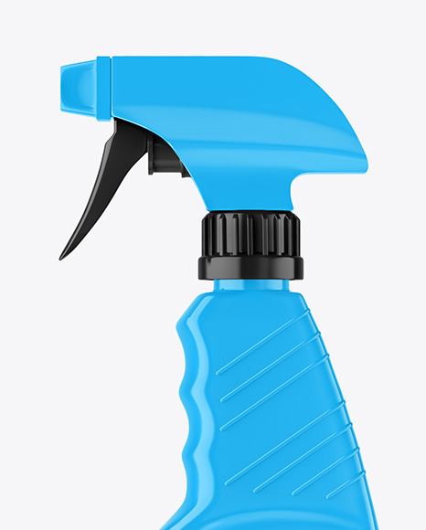 Glossy Spray Bottle Mockup