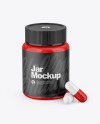 Glossy Pills Jar Mockup