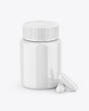 Glossy Pills Jar Mockup