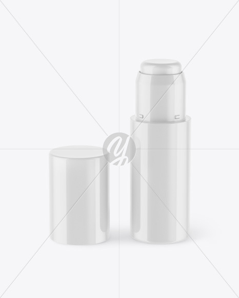 Opened Glossy Lip Balm Mockup