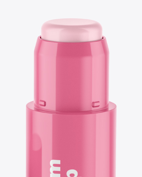 Opened Glossy Lip Balm Mockup