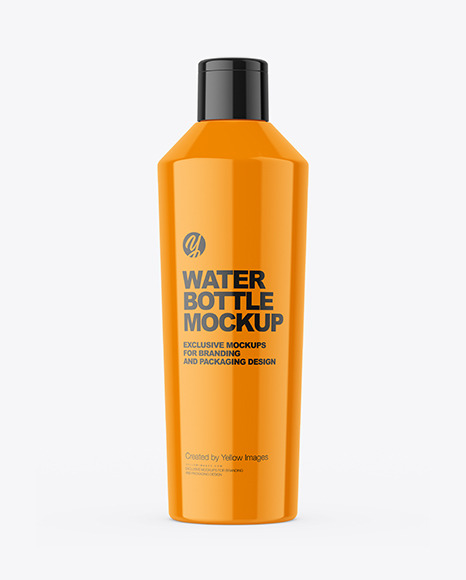 Glossy Plastic Bottle Mockup