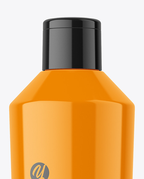 Glossy Plastic Bottle Mockup