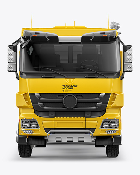 Tipper Truck Mockup - Front View