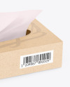 Kraft Paper Box w/ Wipes Mockup