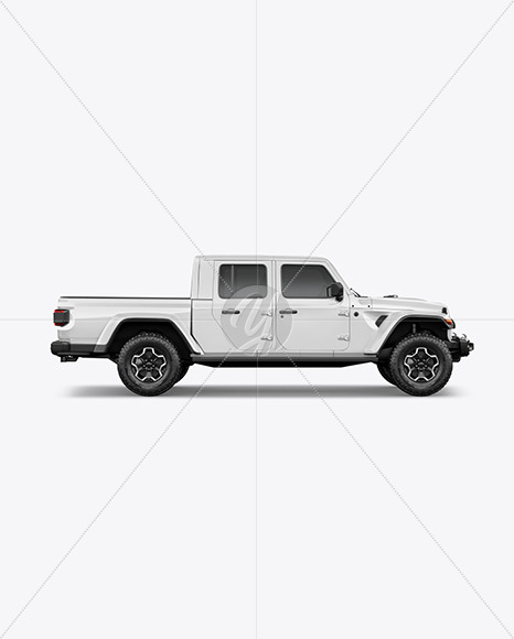 Pickup Truck Mockup - Side View