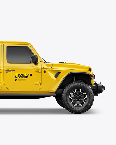 Pickup Truck Mockup - Side View