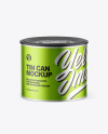 Metallic Tin Can with Plastic Cap Mockup