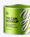 Metallic Tin Can with Plastic Cap Mockup