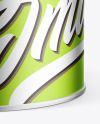 Metallic Tin Can with Plastic Cap Mockup