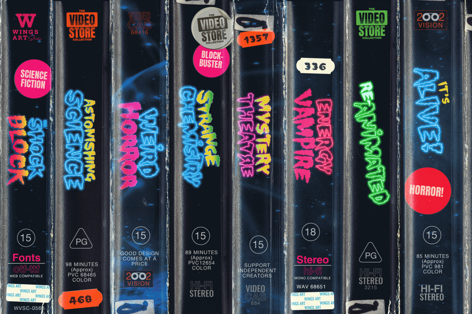 Shock Block: An Electrifying Retro Neon Font Shock Block: An Electrifying Retro Neon Font