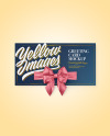 Greeting Card with Metallic Bow Mockup