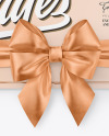 Greeting Card with Metallic Bow Mockup