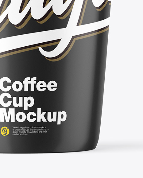 Matte Plastic Coffee Cup Mockup