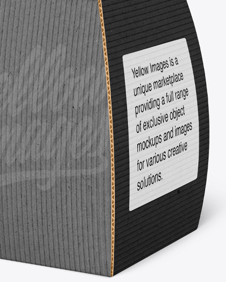 Corrugated Curved Box w/ Handle Mockup