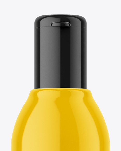 Glossy Plastic Bottle Mockup