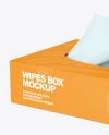 Paper Box w/ Wipes Mockup