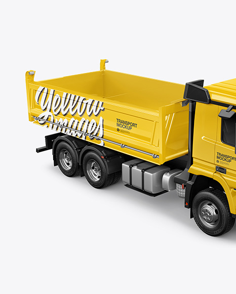 Tipper Truck Mockup - Half Side View