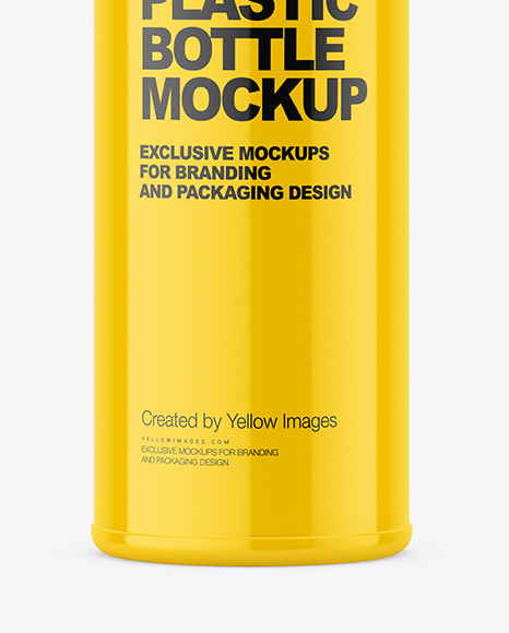 Glossy Plastic Bottle with Pump Mockup Glossy Plastic Bottle with Pump Mockup