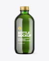 Green Glass Bottle Mockup