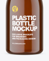 Amber Plastic Pharmacy Bottle Mockup