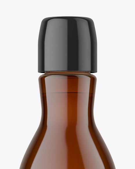 Amber Plastic Pharmacy Bottle Mockup