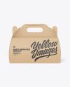 Kraft Paper Box w/ Handle Mockup