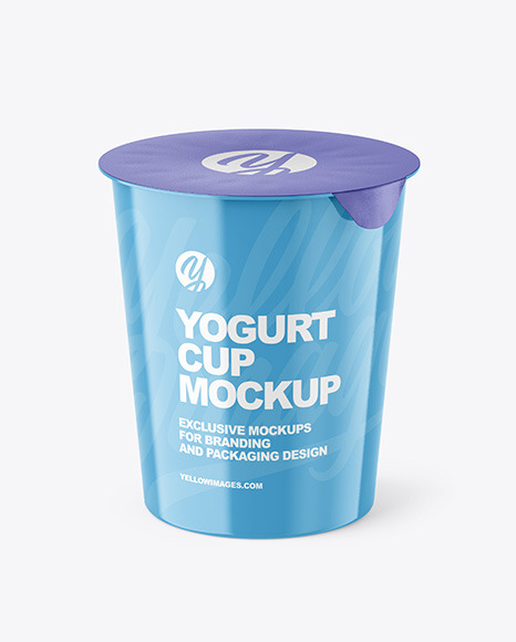 Glossy Yogurt Cup Mockup