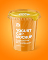 Glossy Yogurt Cup Mockup