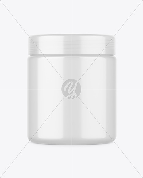 Plastic Cosmetic Jar Mockup