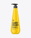 Glossy Plastic Bottle with Pump Mockup Glossy Plastic Bottle with Pump Mockup