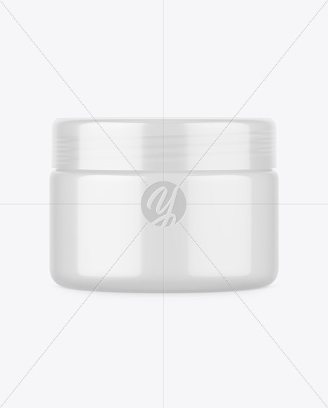 Plastic Cosmetic Jar Mockup