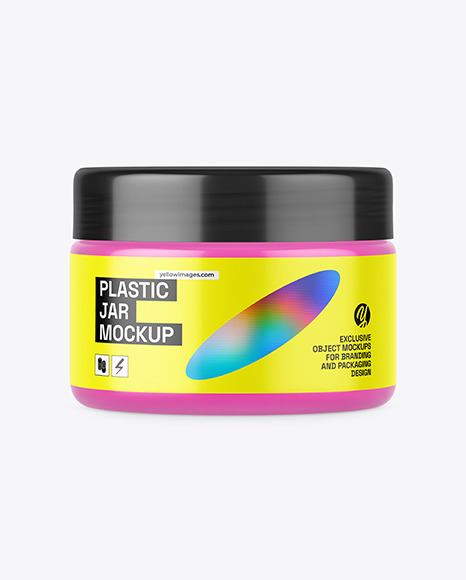 Plastic Cosmetic Jar Mockup